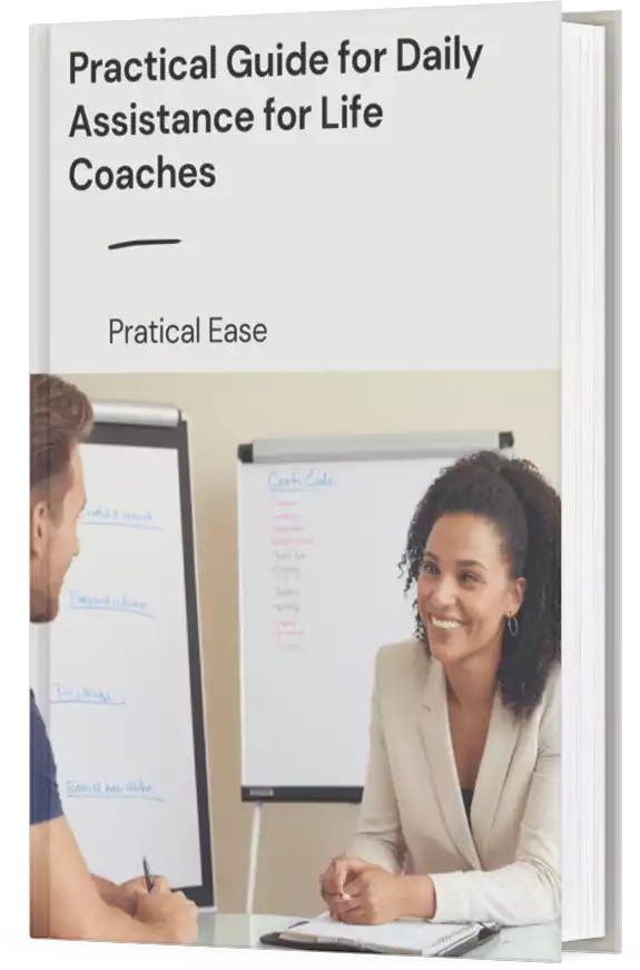 Image of a life coach guiding a client through personal development